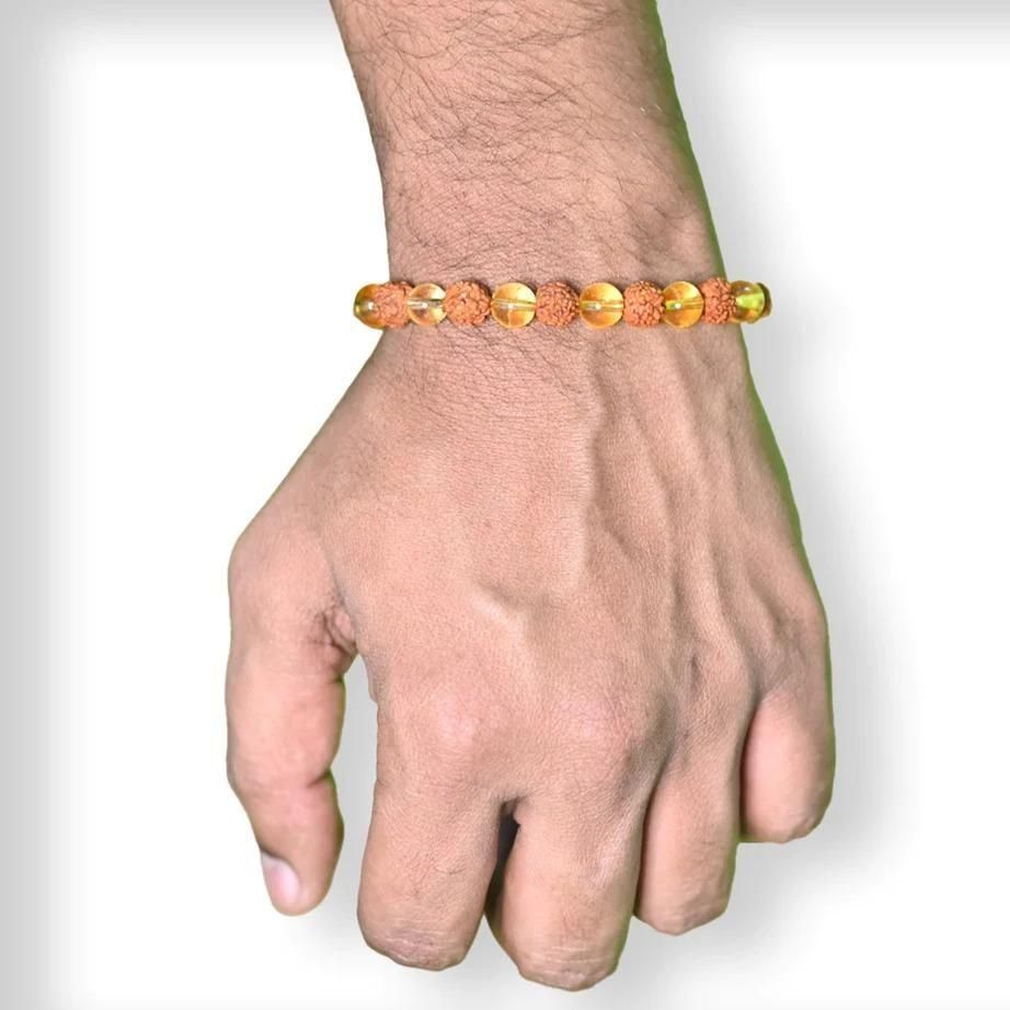 Citrine Rudraksha Bracelet (Pack of 2)