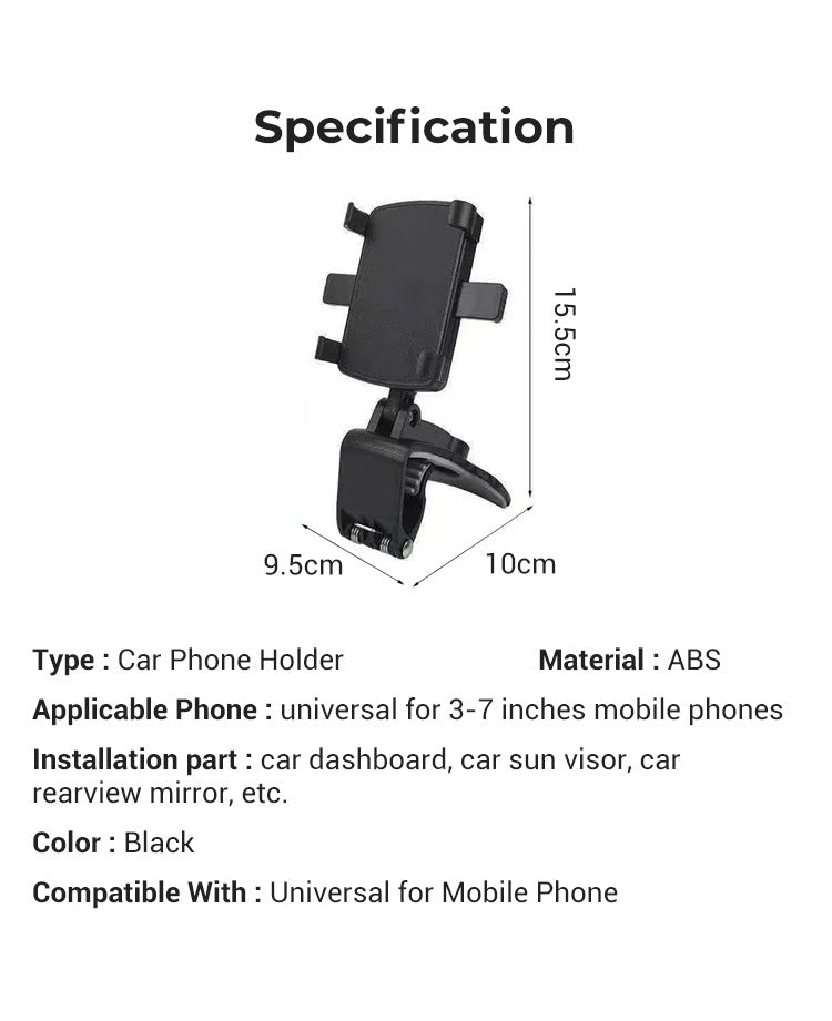 360 Degree Rotation Dashboard Car Phone Holderš | š„Buy 1 Fet 1 Freeš„