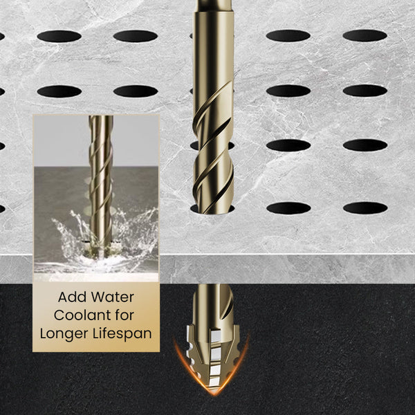 High-Strength 4-Flute Serrated Eccentric Drill Bit Kit - (Set of 13)