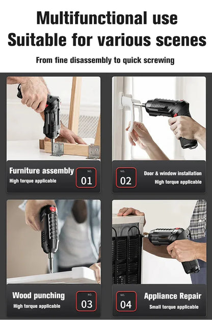 Metal Electric Screwdriver with 47 pcs Screwdriver Bit Set