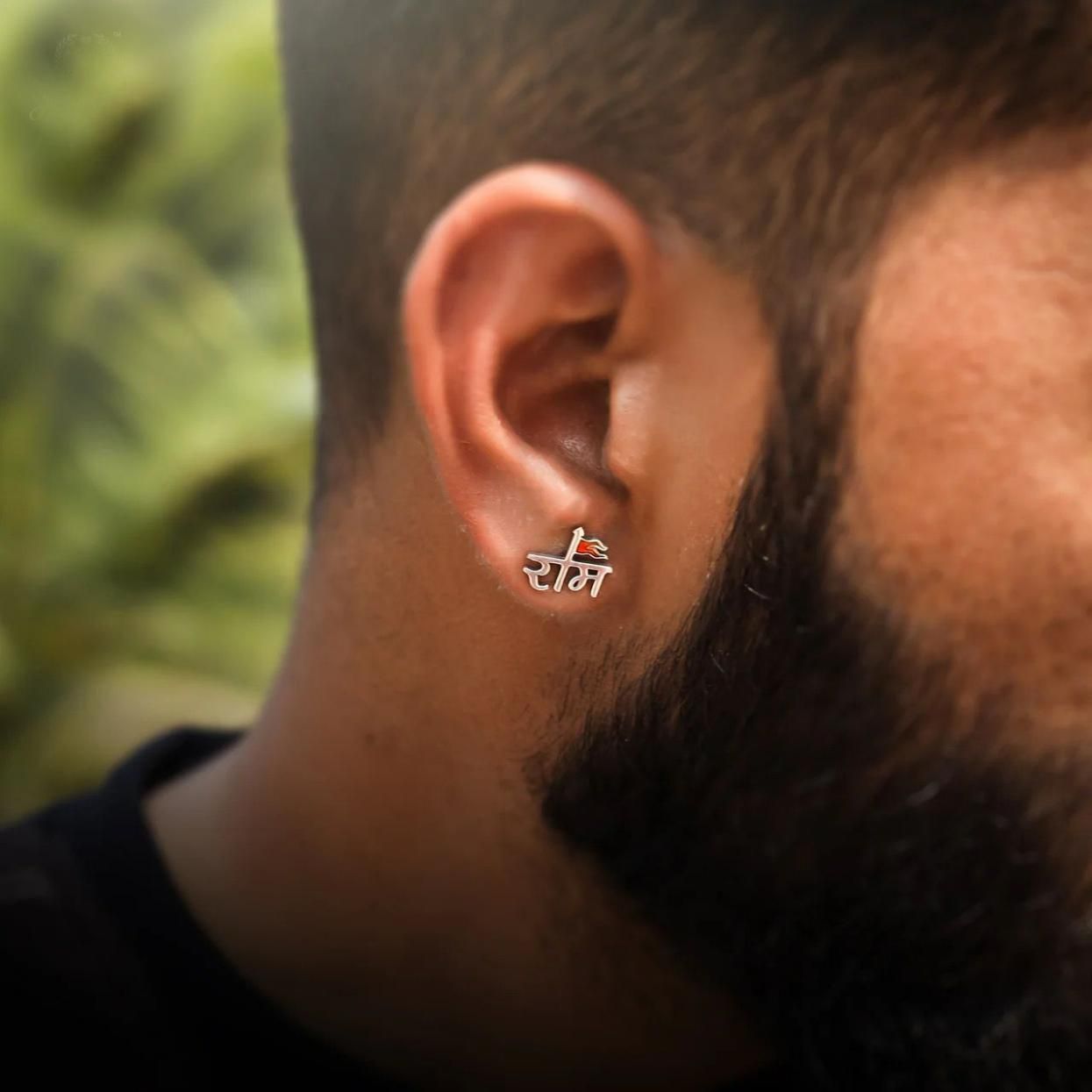 Single Shree Ram Earring