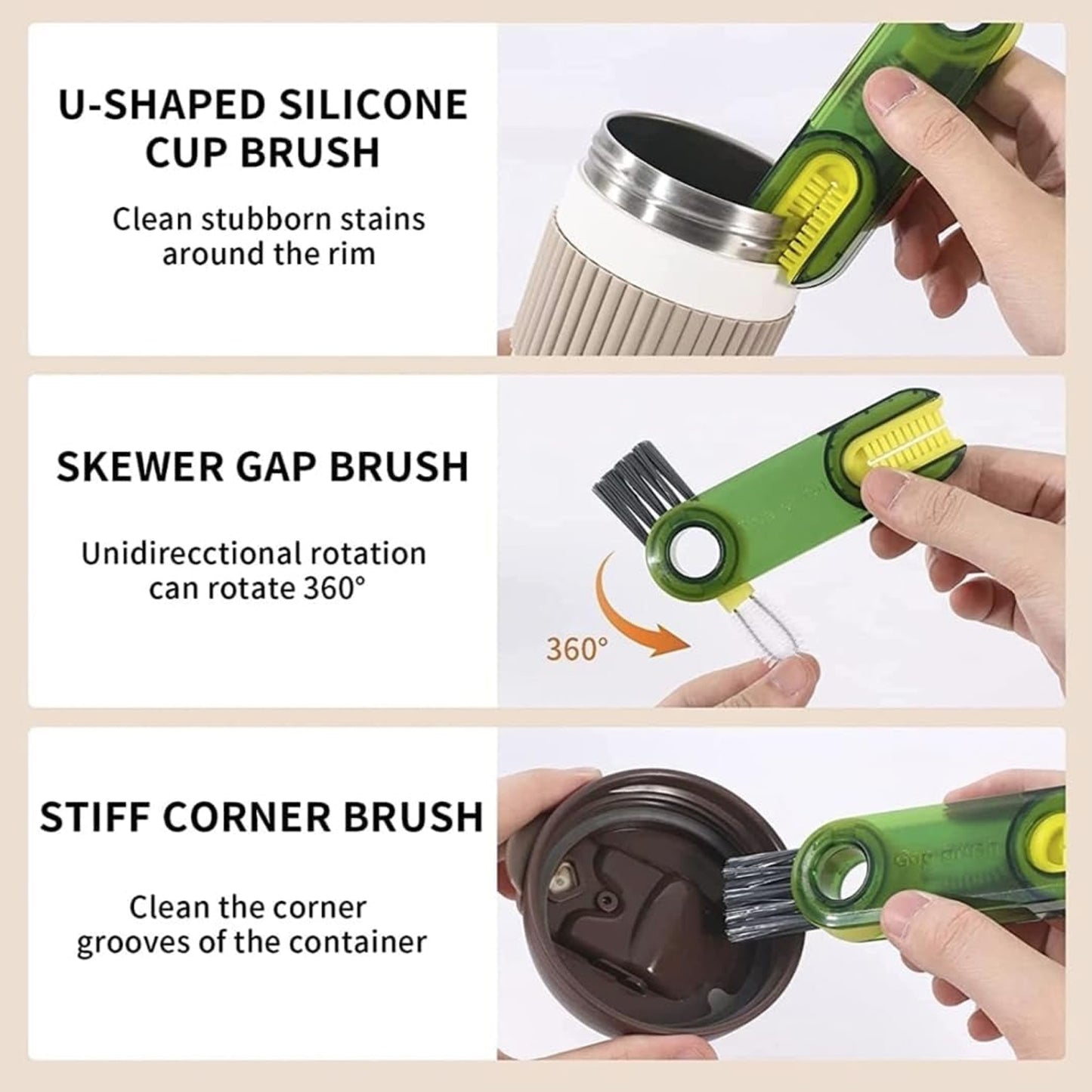Essntial 3 in 1 Bottle Cleaner