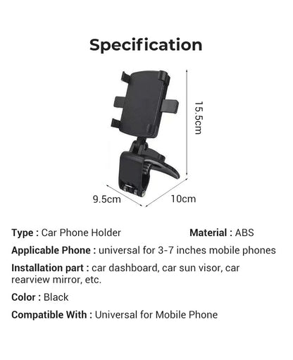 360 Degree Rotation Dashboard Car Phone Holder🚗 | 🔥Buy 1 Fet 1 Free🔥